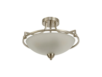 Miami 3lt Semi-Flush Ceiling Satin Nickel