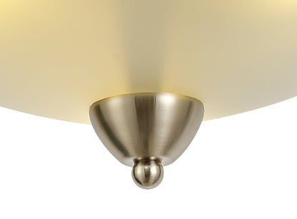 Miami 3 Light Satin Nickel Semi Flush Ceiling Light