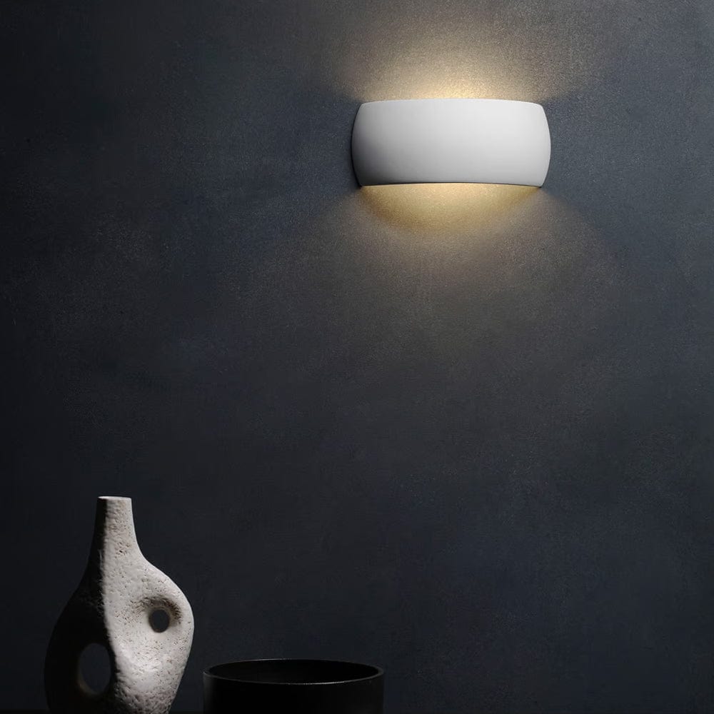 Curved Milo Ceramic Wall Light