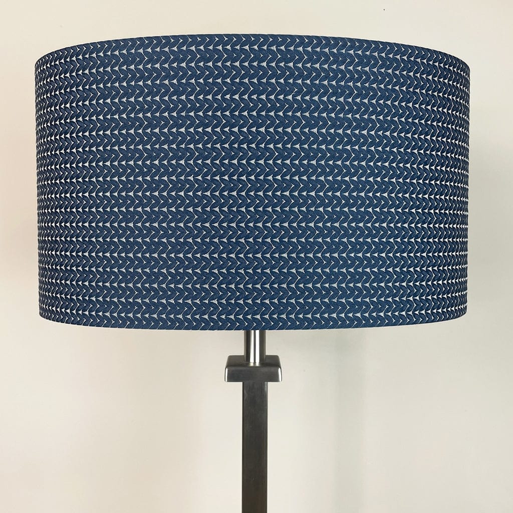 Aura Brushed Steel Table Lamp with Opaline Midnight Shade