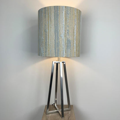 Madison Brushed Steel Table Lamp with Seascape Desert Shade