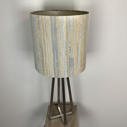 Madison Brushed Steel Table Lamp with Seascape Desert Shade