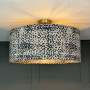 Madagascar Midnight Pendant Shade with Frosted Lining