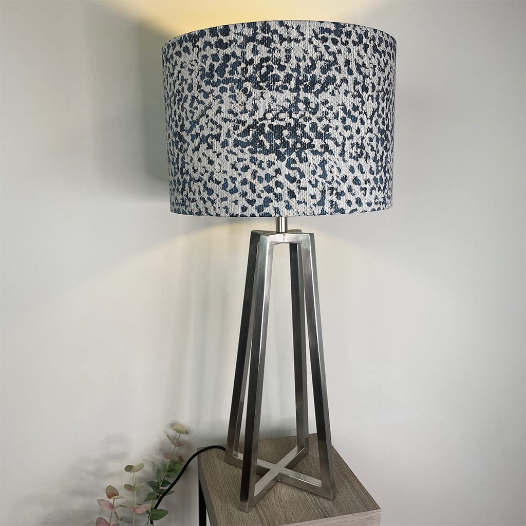 Madison Brushed Steel Table Lamp with Madagascar Midnight Shade