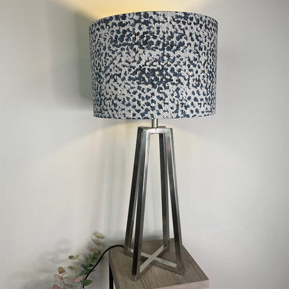Madison Brushed Steel Table Lamp with Madagascar Midnight Shade
