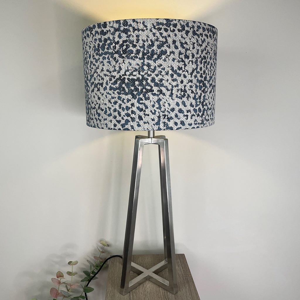 Madison Brushed Steel Table Lamp with Madagascar Midnight Shade