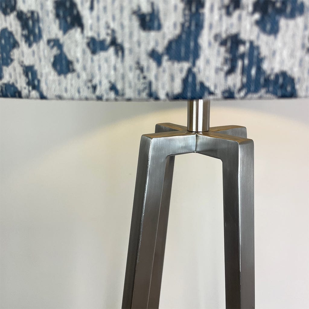 Madison Brushed Steel Table Lamp with Madagascar Midnight Shade