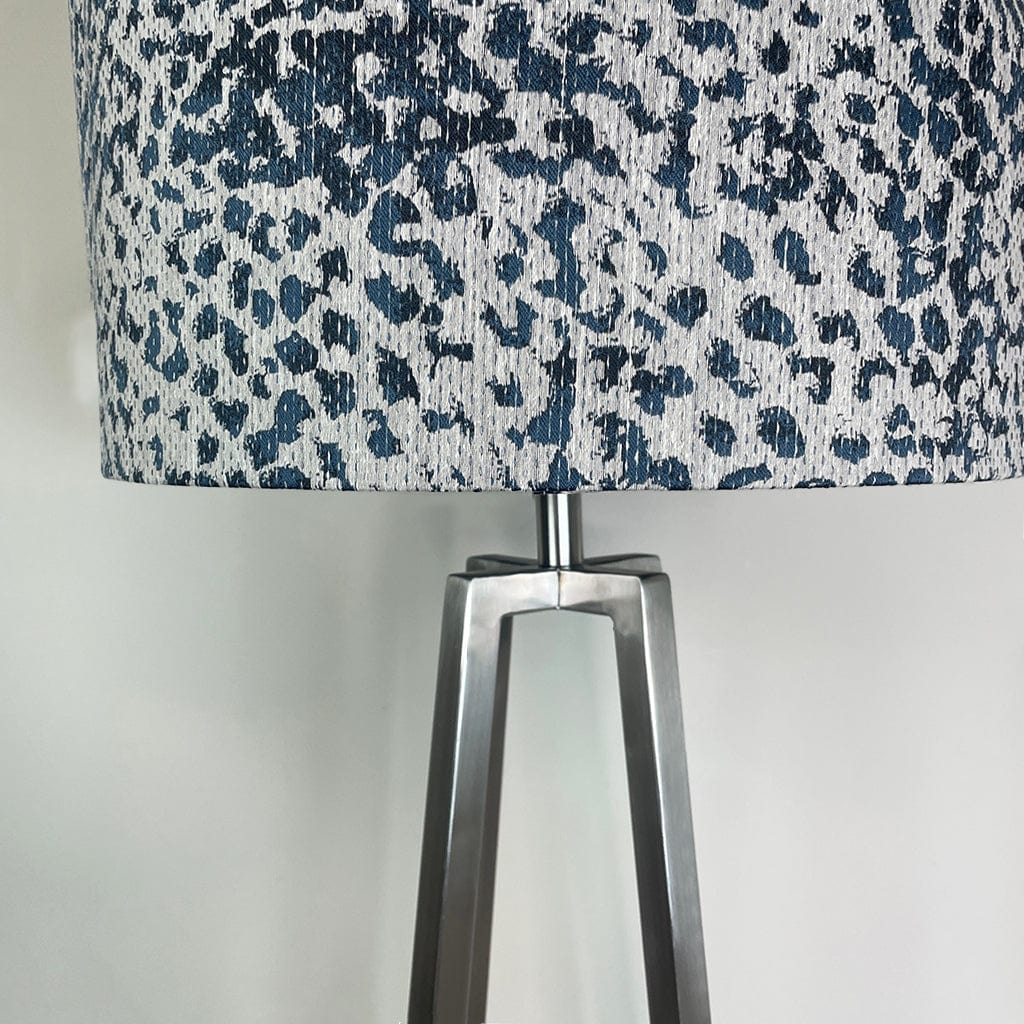 Madison Brushed Steel Table Lamp with Madagascar Midnight Shade