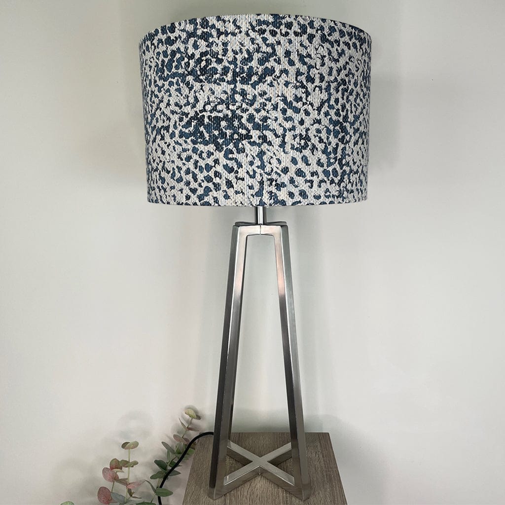 Madison Brushed Steel Table Lamp with Madagascar Midnight Shade
