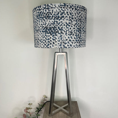 Madison Brushed Steel Table Lamp with Madagascar Midnight Shade