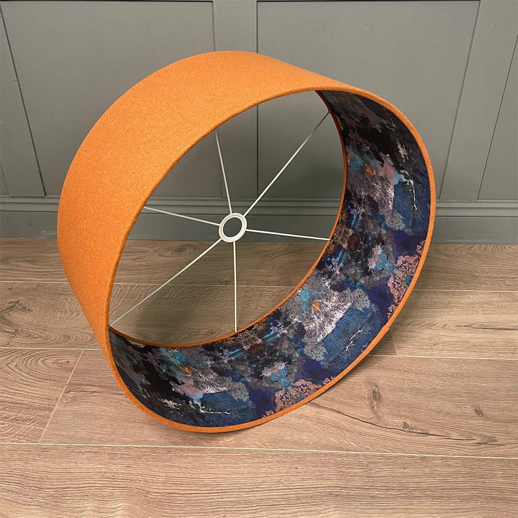 Mairi Helena Island Botanist Wallpaper Lined Pendant Shade with Finlay Tango Outer