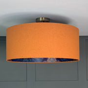Mairi Helena Island Botanist Wallpaper Lined Pendant Shade with Finlay Tango Outer