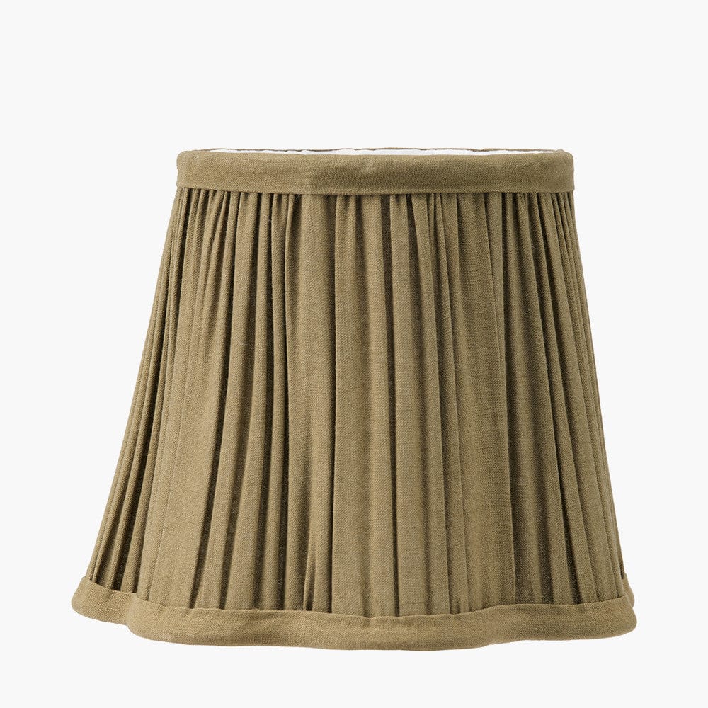 Malia 18cm Mushroom Pleat Scalloped Tapered Lamp Shade