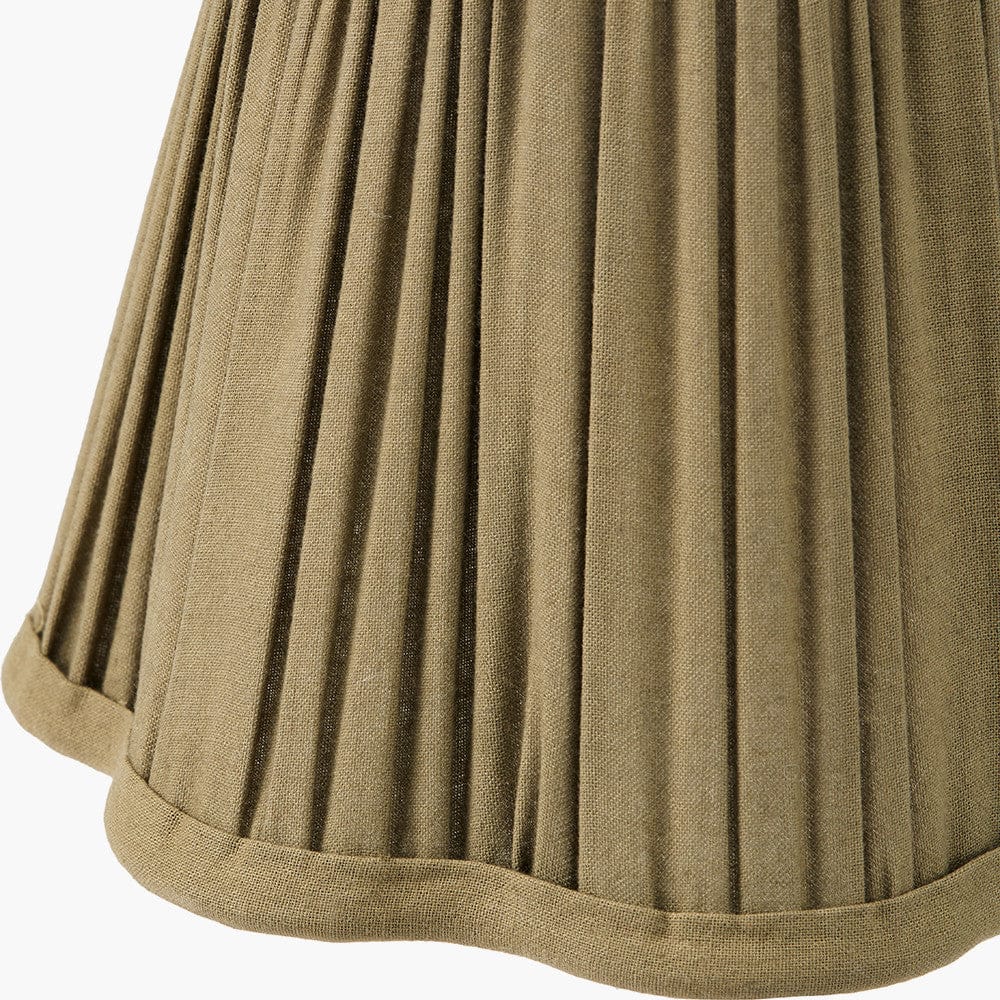 Malia 18cm Mushroom Pleat Scalloped Tapered Lamp Shade