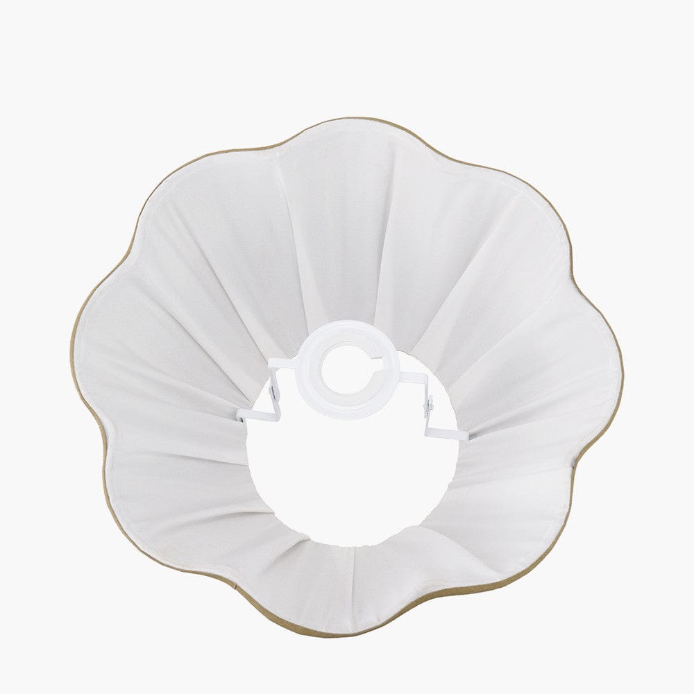 Malia Mushroom Pleat Scalloped Tapered Lamp Shade