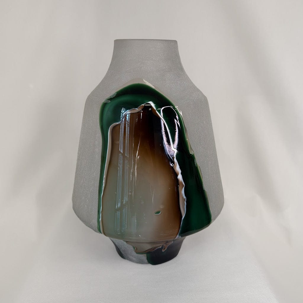 Marbled Opal Glass Vase