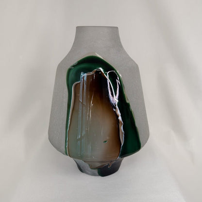 Marbled Opal Glass Vase