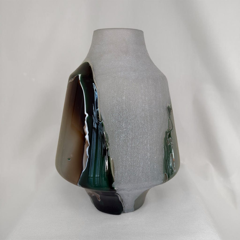 Marbled Opal Glass Vase