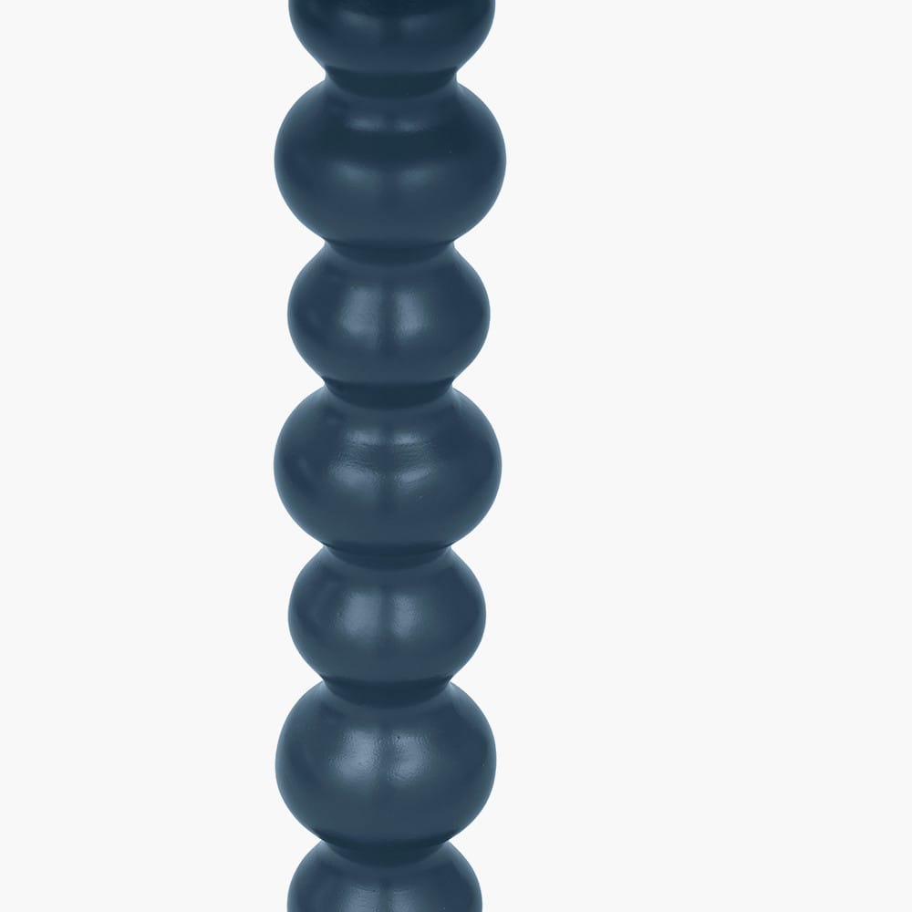 Wooden Bobble Side Table - Navy