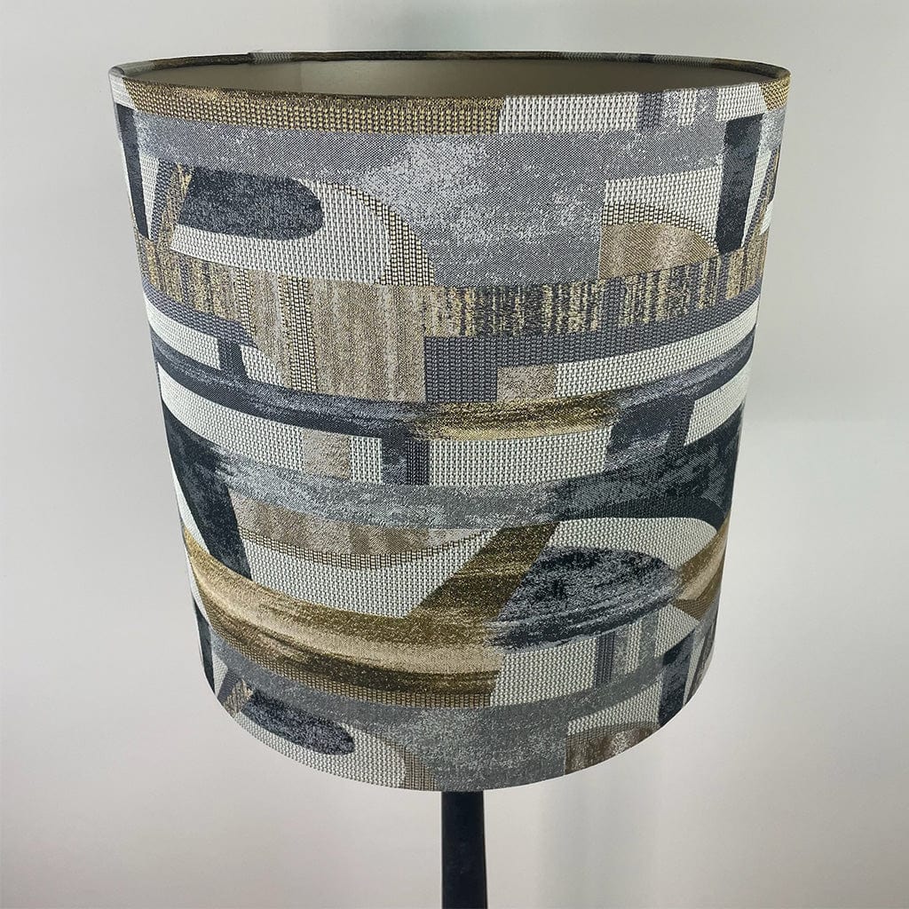 Marin Black Wood Floor Lamp with Berlin Ochre Shade