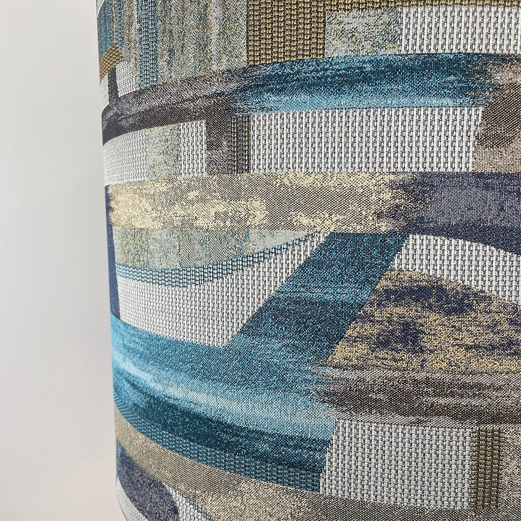 Marin Black Wood Floor Lamp with Berlin Teal Shade