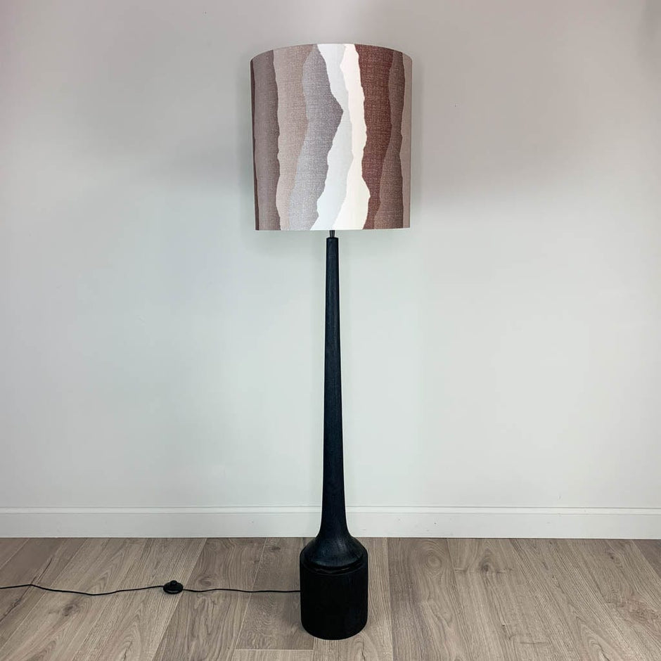 Marin Black Wood Tall Neck Floor Lamp Base main image 0