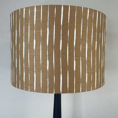 Marin Black Wood Tall Neck Table Lamp with Luis Desert Shade