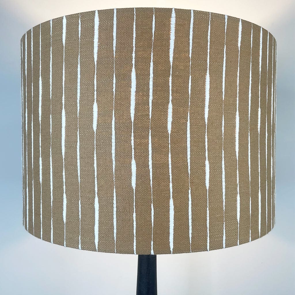 Marin Black Wood Tall Neck Table Lamp with Luis Desert Shade