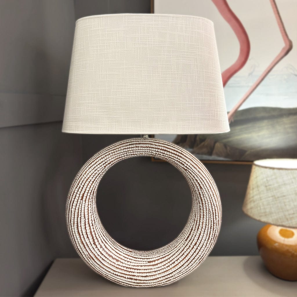 Matisse Cream Looped Table Lamp With Shade