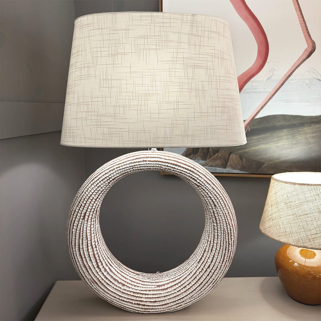 Matisse Cream Looped Table Lamp With Shade
