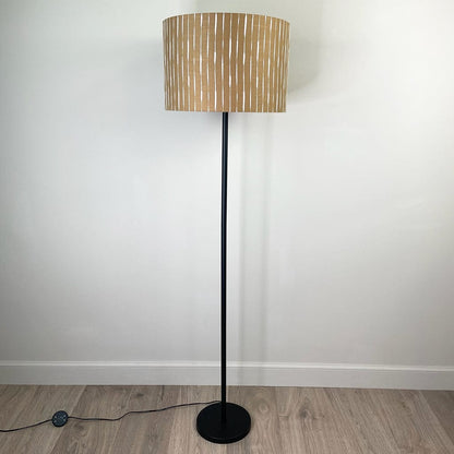 Matt Black Belford Floor Lamp with Luis Desert Shade