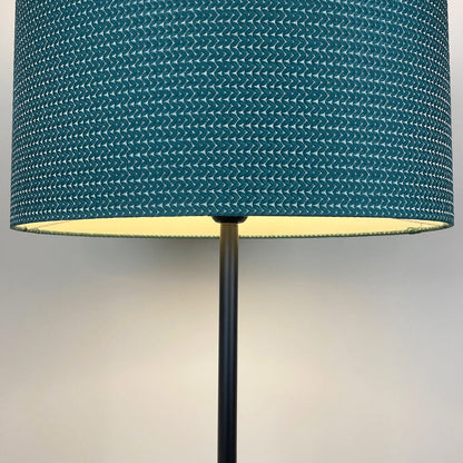 Matt Black Belford Floor Lamp with Choice of Patterned Shade