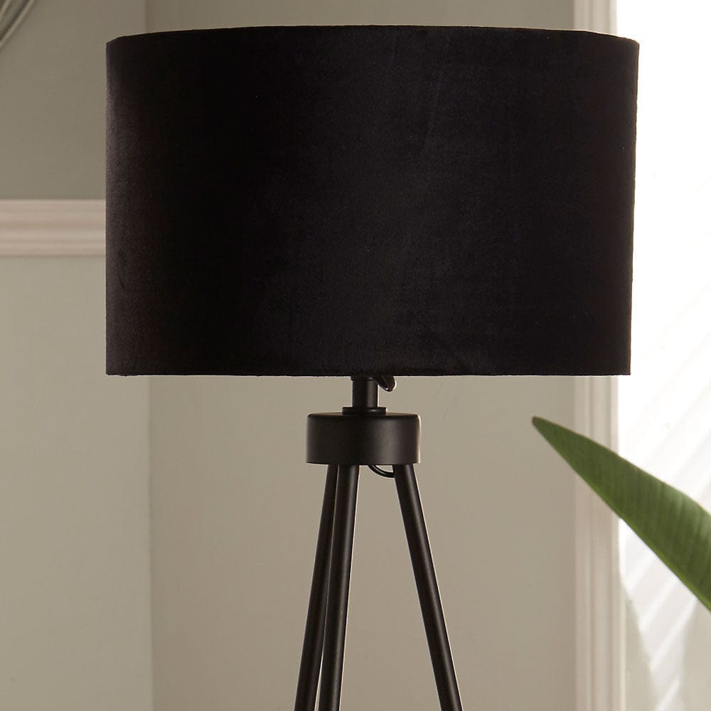 Matt Black Tripod Floor Lamp