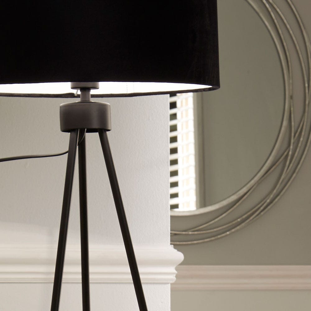 Matt Black Tripod Floor Lamp