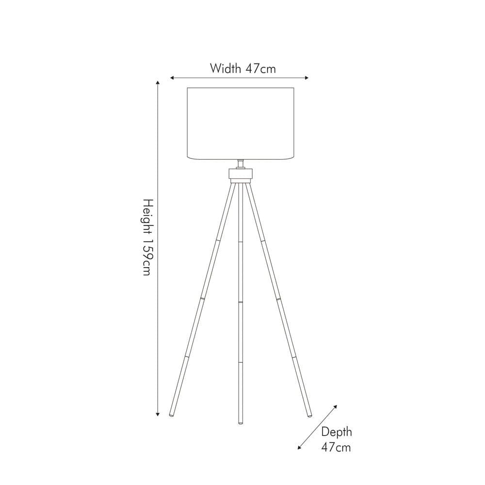 Matt Black Tripod Floor Lamp