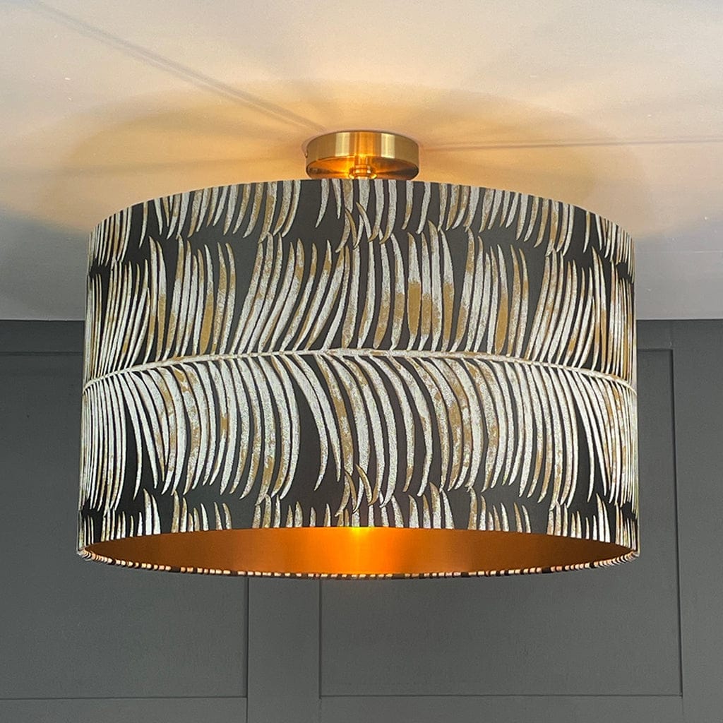 Melody Bronze Drum Shade with Copper Lining