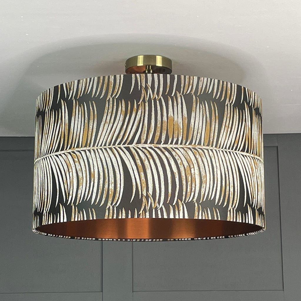 Melody Bronze Drum Shade with Copper Lining