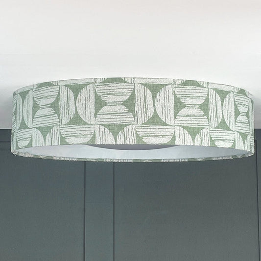 Midi 3 Light Flush Ceiling Light with Axel Bespoke Shade