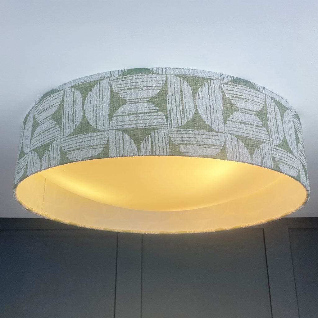 Midi 3 Light Flush Ceiling Light with Axel Bespoke Shade