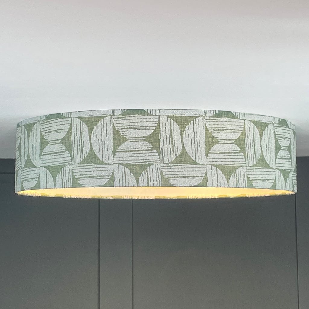 Midi 3 Light Flush Ceiling Light with Axel Bespoke Shade