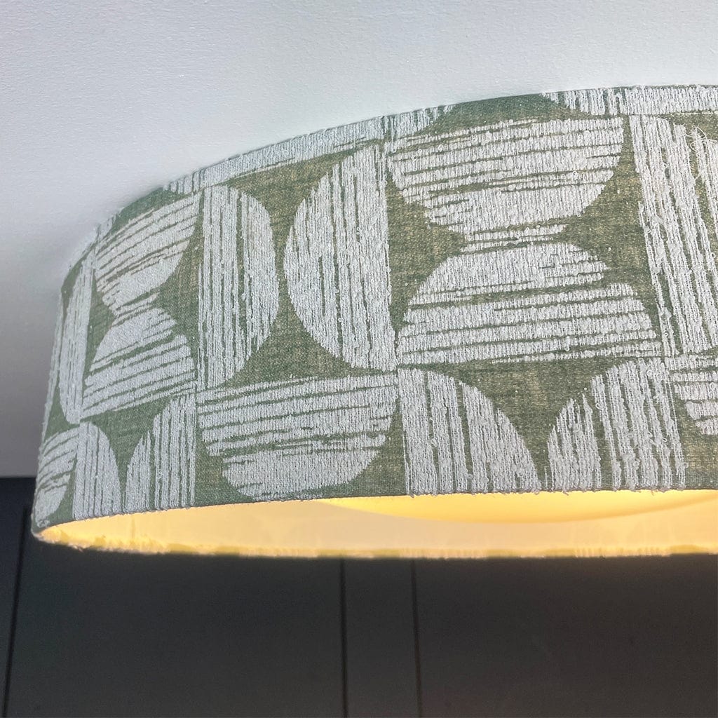 Midi 3 Light Flush Ceiling Light with Axel Bespoke Shade