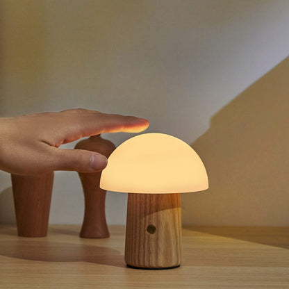 Mini Alice Mushroom Lamp White Ash