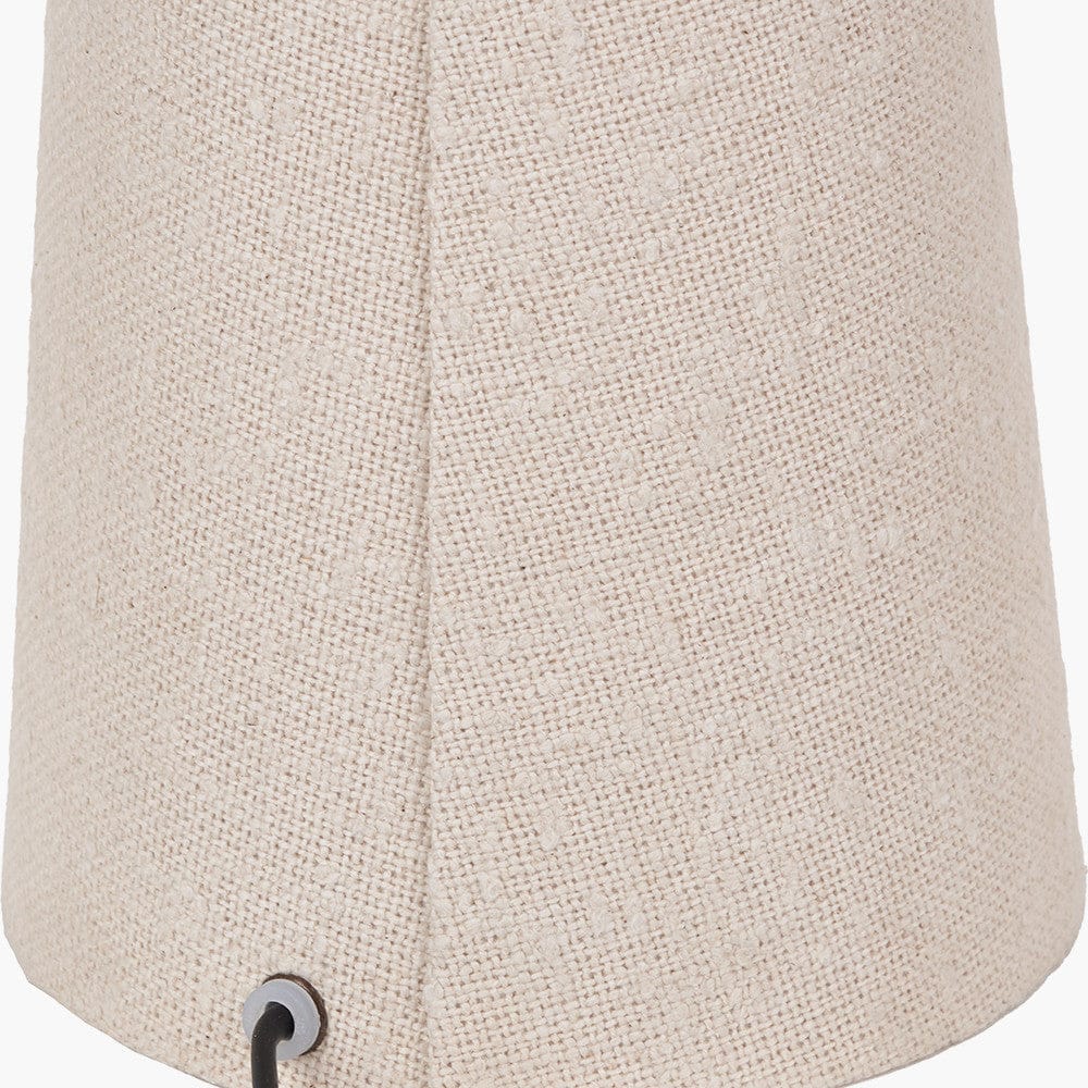 Meriam Textured White Handloom Tall Table Lamp