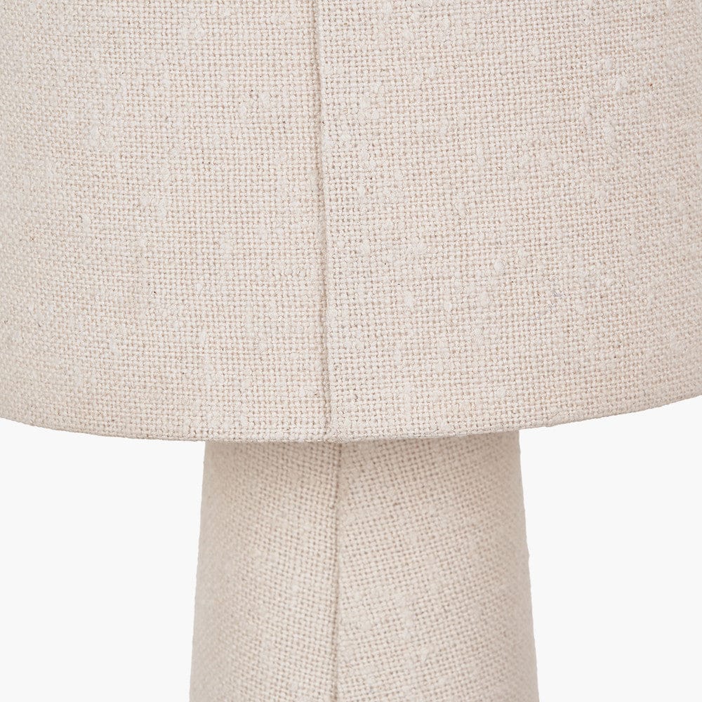 Meriam Textured White Handloom Tall Table Lamp