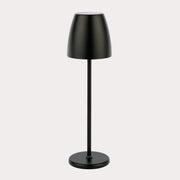Black table lamp on a white background
