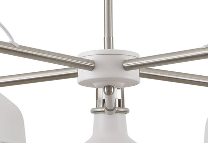 Norway 5 Light White Satin Nickel Pendant