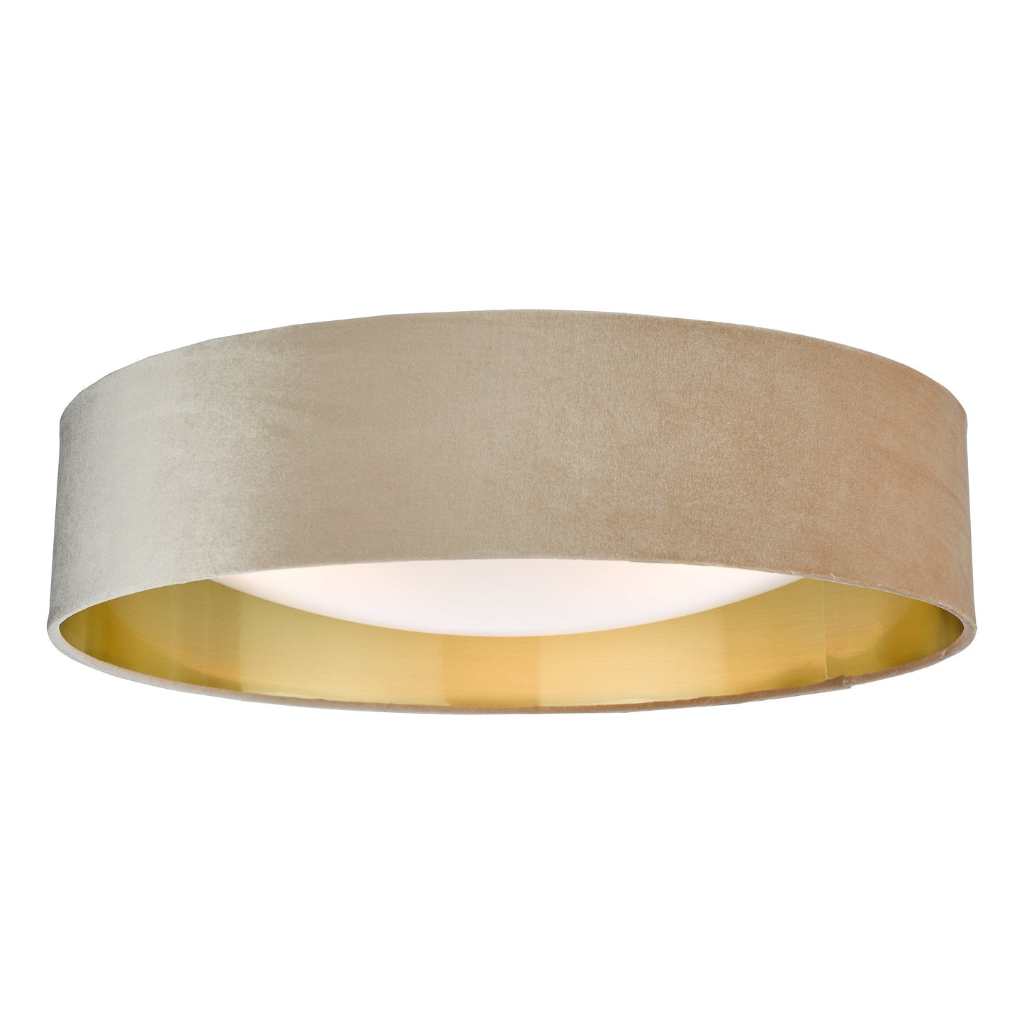 Velda 3 Light Flush with 60cm Velvet Taupe Shade