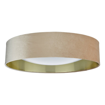 Velda 3 Light Flush with 60cm Velvet Taupe Shade