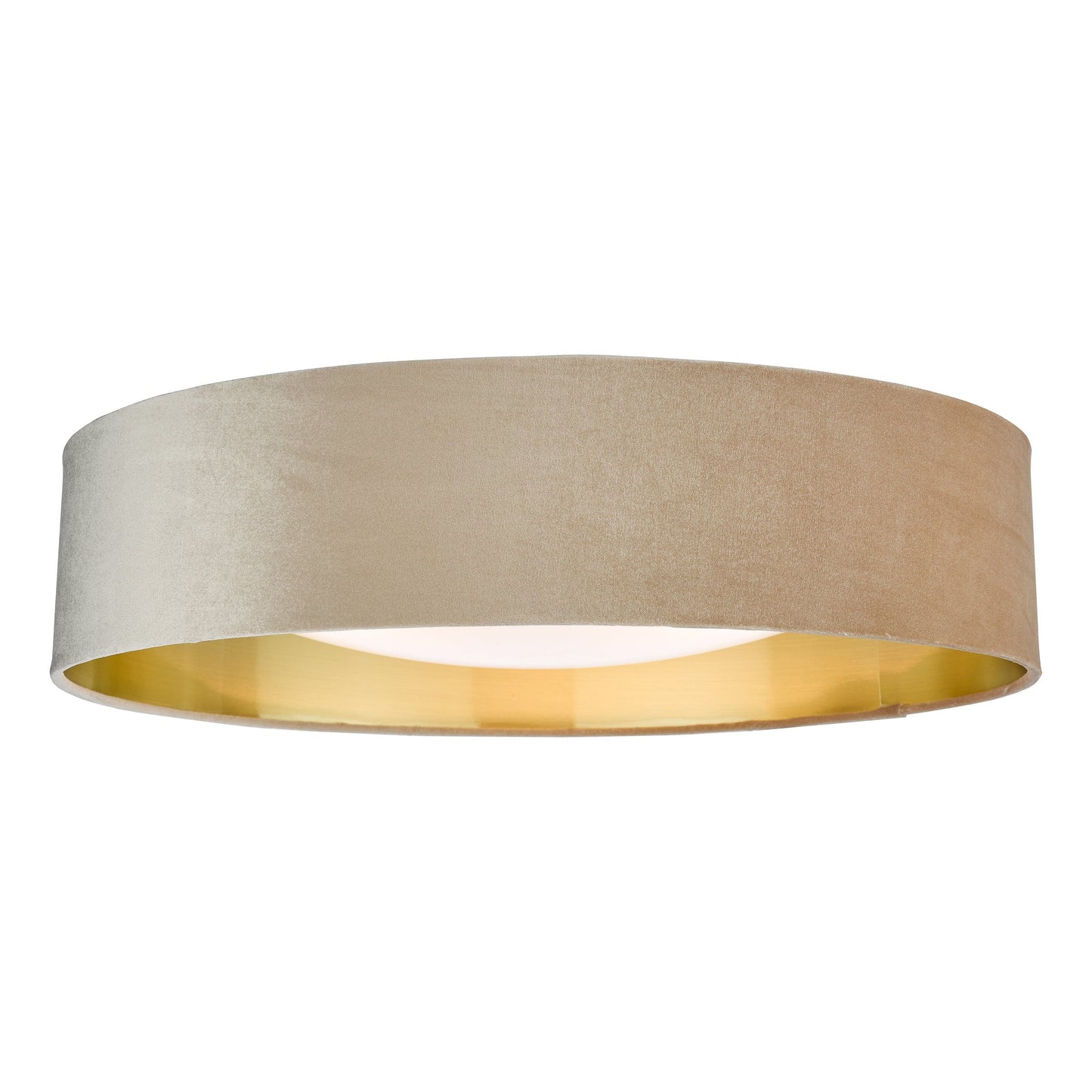 Velda 3 Light Flush with 60cm Velvet Taupe Shade