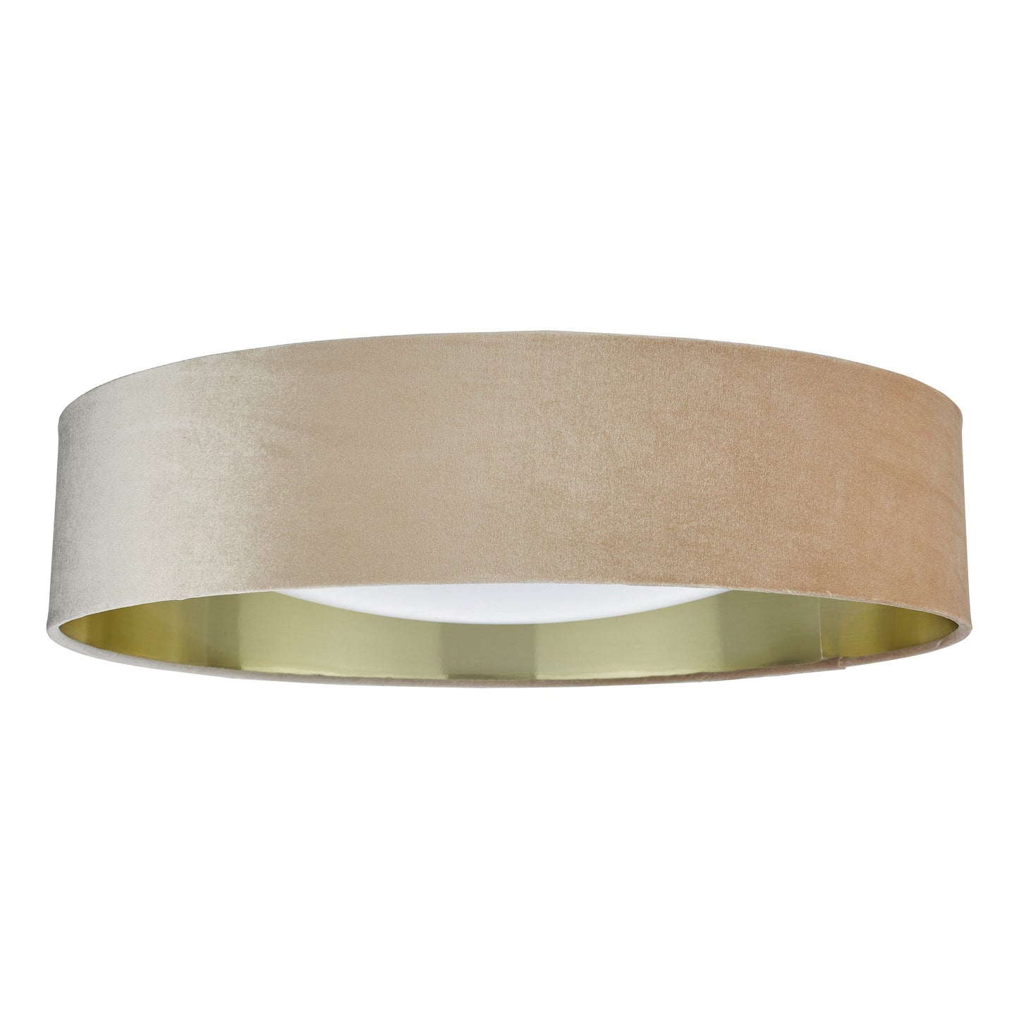 Velda 3 Light Flush with 60cm Velvet Taupe Shade